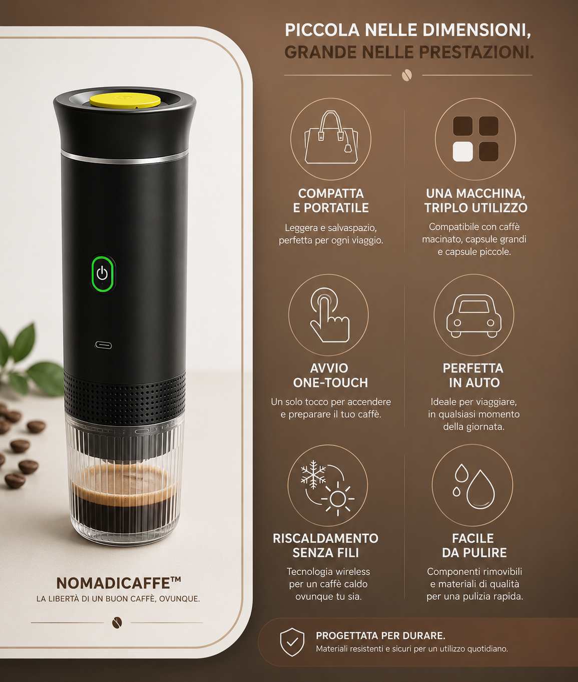 Nomadicaffe macchina da caffè|AromaGo™